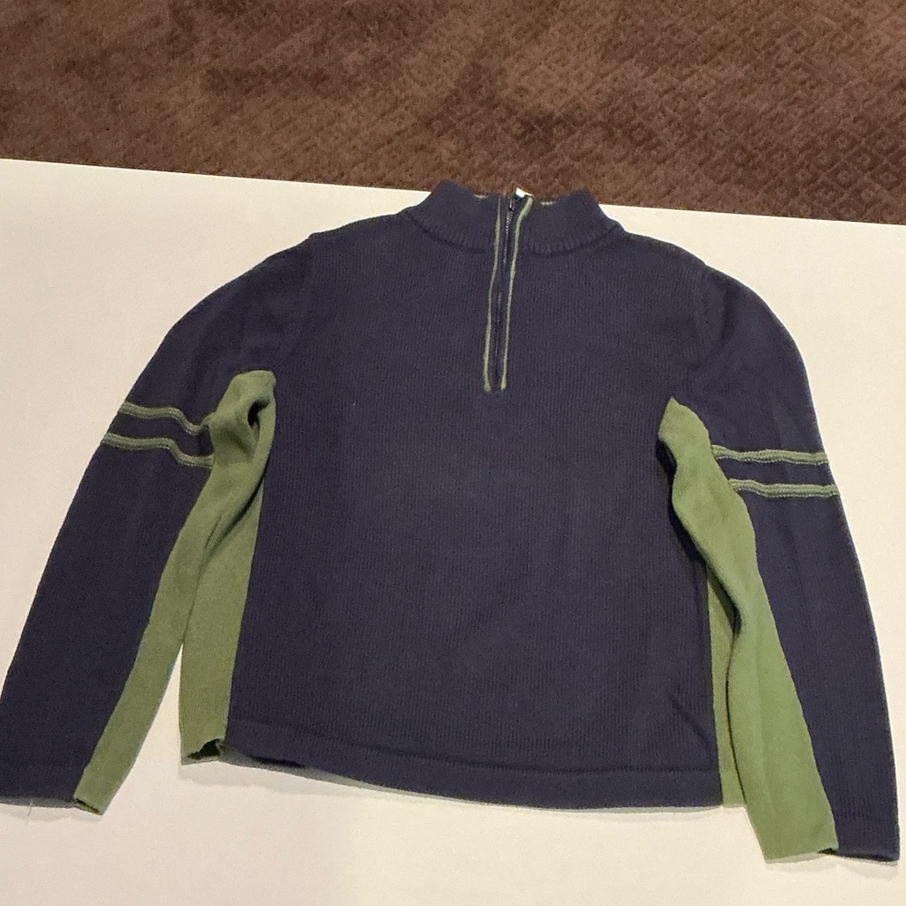 Hanna Andersson Kids Blue and Green Sweater